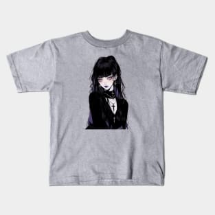 Cute Goth Girl Kids T-Shirt